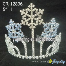 5 Inch Rhinestone Snowflake Crowns